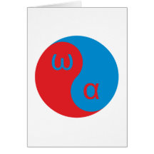 Yin Yang alpha omega Grußkarte