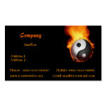 Yin Yang auf Feuer-Visitenkarte