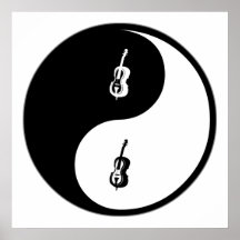 Yin Yang Baß Plakate