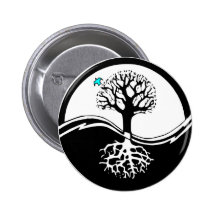 Yin Yang Baum Anstecknadelbuttons