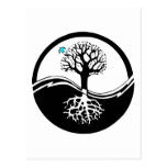 Yin Yang Baum Postkarten