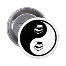 Yin Yang Bibliotheks-Arbeit Buttons