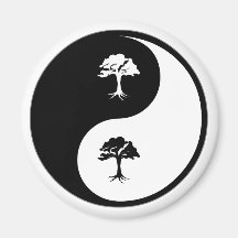 Yin Yang Botanik Magnete