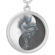 Yin Yang chinesische Drache-Halskette
