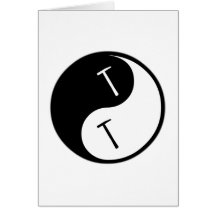 Yin Yang Dächer Grußkarte