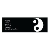 Yin Yang - dünn Visitenkarten