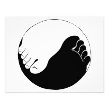 Yin Yang Füße Einladungskarten