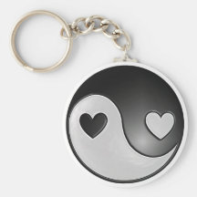 yin Yang-Herzen Schlüsselanhänger