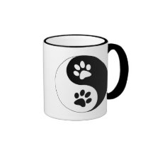 Yin Yang Hundetatzen Tee Tasse