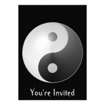 Yin Yang Individuelle Einladung