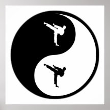 Yin Yang Kampfkünste Posterdruck
