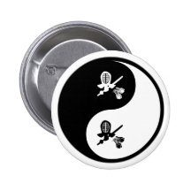 Yin Yang Kendo Anstecknadelbutton
