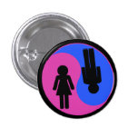 Yin Yang Mann u. Frau Anstecknadelbutton