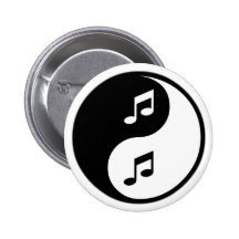 Yin Yang Musik Anstecknadel