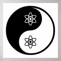 Yin Yang nukleare Physik Plakate
