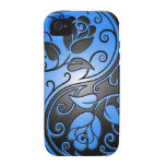 Yin Yang Rosen, Blau und Schwarzes iPhone 4 Cover