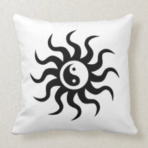 Yin-Yang Sun-Schwarz/Weiß kissen