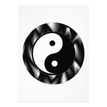 Yin Yang Symbol Personalisierte Einladungen
