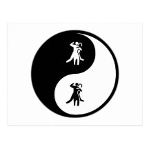 Yin Yang Tanz Postkarten