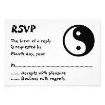 Yin Yang UAWG Personalisierte Einladungskarten