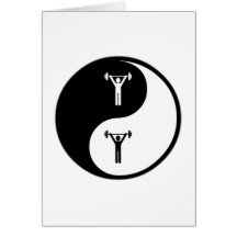 Yin Yang Übung Grußkarten
