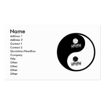 Yin Yang Wasserball Visitenkarte
