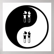 Yin Yang wütende Wissenschaft Plakat