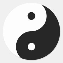 Yin Yang Ying Taoismus-Zeichen-Chinese Taijitu Sch Aufkleber