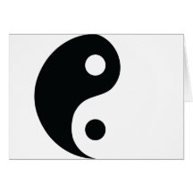 Ying und Yang-Ikone Grußkarte