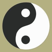 Ying und Yang-Ikone aufkleber