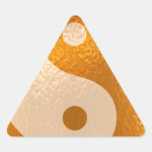 YinYANG Gold - Yin Yang Balance Dreieckaufkleber