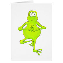 Yoga-Baum-Frosch Karte
