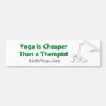 Yoga ist billiger als ein Therapeut Autosticker