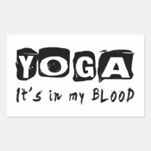 Yoga ist es in meinem Blut Rechtecksticker