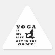 Yoga ist mein Leben Dreieckaufkleber