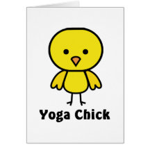 Yoga-Küken Karte