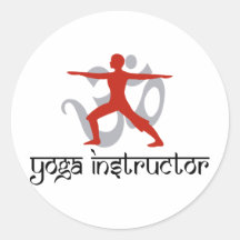 Yoga-Lehrer Runde Aufkleber