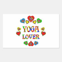 Yoga-Liebhaber Rechtecksticker