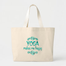 Yoga macht mich glücklich leinentasche