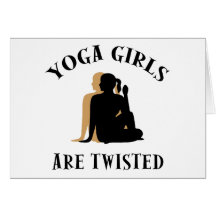 Yoga-Mädchen sind verdrehtes Geschenk Karte