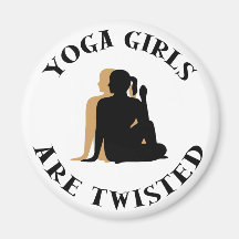 Yoga-Mädchen sind verdrehtes Geschenk Kühlschrankmagnete
