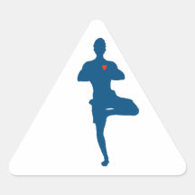 Yoga-Mann-Baum-Pose Aufkleber