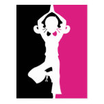 Yoga-Silhouette-Postkarte