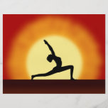 Yoga-Sonnenaufgang-Silhouette-Flyer