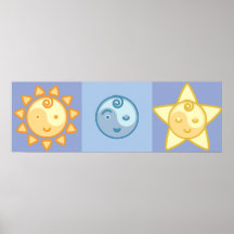 Yoga spricht Baby: The Sun, der Mond u. die Sterne Plakatdruck