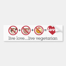 Yoga spricht: LiveLiebe-… Livevegetarier Autoaufkleber