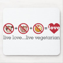 Yoga spricht: LiveLiebe-… Livevegetarier Mauspads