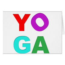 Yogabuchstaben Grußkarten