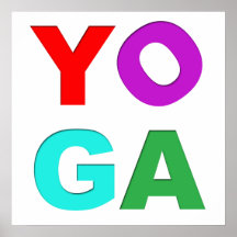Yogabuchstaben Plakatdrucke
