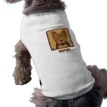 Yorkie Cartoon Hund T-shirt